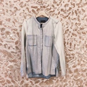 Button down lightweight denim